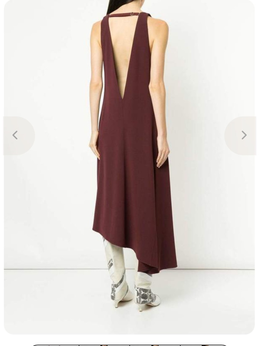 Tibi Black V-Neck Asymmetric Hem Women's Dress - Picture 5 of 9